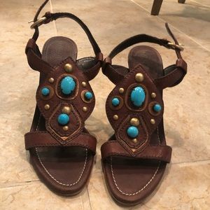 Vintage Turquoise Miu Miu Heels